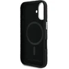 Karl Lagerfeld Grained PU Repeated Logo MagSafe dėklas skirtas Apple iPhone 16 juodos spalvos