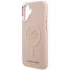 Dėklas Karl Lagerfeld Initial & Metal Logo MagSafe Case for iPhone 16 Plus - Rožinė