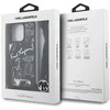 Karl Lagerfeld dėklas, skirtas IPHONE 16 PRO KLHCP16LPGGRMPCK, suderinamas su „MagSafe“ (CRSSBY grūdėtas PU su raštu ir logotipu), juodas