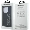Dėklas Karl Lagerfeld FW Grained Signature Logo iPhone 16 Pro Case - Juodas