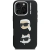 Karl Lagerfeld Grained PU K&CH Heads dėklas skirtas Apple iPhone 16 Pro juodos spalvos