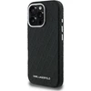 Karl Lagerfeld Grained PU Repeated Logo MagSafe dėklas skirtas Apple iPhone 16 Pro juodos spalvos