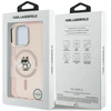 Dėklas Karl Lagerfeld IML Choupette Sketch Logo MagSafe Case for iPhone 16 Pro - Rožinė