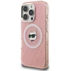 Dėklas Karl Lagerfeld IML Choupette Head Logo MagSafe Case for iPhone 16 Pro - Rožinė