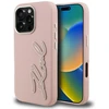 Dėklas Karl Lagerfeld FW Grained Signature Logo iPhone 16 Pro Case - Rožinė