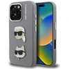 Karl Lagerfeld Grained PU K&CH Heads dėklas skirtas Apple iPhone 16 Pro pilkos spalvos