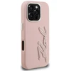 Dėklas Karl Lagerfeld FW Grained Signature Logo iPhone 16 Pro Case - Rožinė