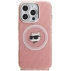 Dėklas Karl Lagerfeld IML Choupette Head Logo MagSafe Case for iPhone 16 Pro Max - Rožinė