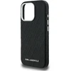 Karl Lagerfeld Grained PU Repeated Logo MagSafe dėklas skirtas Apple iPhone 16 Pro Max juodos spalvos