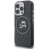 Karl Lagerfeld IML K&CH Heads Repeated Logo MagSafe dėklas Apple iPhone 16 Pro Max juodos spalvos