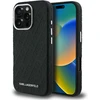 Karl Lagerfeld Grained PU Repeated Logo MagSafe dėklas skirtas Apple iPhone 16 Pro Max juodos spalvos