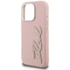 Dėklas Karl Lagerfeld FW Grained Signature Logo iPhone 16 Pro Max Case - Rožinė