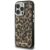 Karl Lagerfeld IML Leopard MagSafe dėklas Apple iPhone 16 Pro Max rudos spalvos