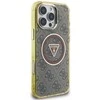 Guess IML 4G Glitter and Triangle Logo MagSafe Apple iPhone 16 Pro dėklas telefonui rudos spalvos