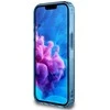 Guess IML Metal Glitter 4G Circle Triangle MagSafe dėklas, skirtas iPhone 16e - Mėlyna