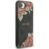 Guess 4G Flowers Print MagSafe dėklas iPhone 16e - juodas