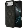 GUESS dėklas, skirtas IPHONE 17 Air, suderinamas su MagSafe GUHMP17MG4GFRK (PU 4G Ring Classic Logo) juodas