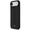 Dėklas Mercedes Leather Laurel Leaves Stripes MagSafe skirtas Apple iPhone 17 Air juodos spalvos