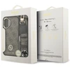Guess 4G Strass Logo & Big Strap Metal Mygtukai MagSafe dėklas skirtas Apple iPhone 17 Brown