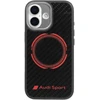 Dėklas Audi RSQ Carbon Fiber Sport Raudona Circle MagSafe for Apple iPhone 17 juodos spalvos