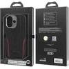 Dėklas Audi R8 Genuine Leather MagSafe for Apple iPhone 17 juodos spalvos-red