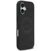 Original dėklas MERCEDES Leather Vintage Logo MagSafe skirtas Apple iPhone 17 juodos spalvos