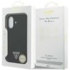 Dėklas Guess Silicone Triangle Logo MagSafe Apple iPhone 17 juodos spalvos