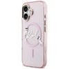 Dėklas Karl Lagerfeld IML Choupettes Karl Script Logo MagSafe iPhone 17 Case - Rožinė