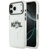 Originalus dėklas Karl Lagerfeld IML Choupette Sketch Logo Magsafe dėklas Apple iPhone 17 skaidrus