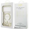 Guess Resin Bottom Glitter MagSafe dėklas Apple iPhone 17 Pro aukso spalvos