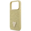 Dėklas Guess Rhinestone Triangle Logo skirtas Apple iPhone 17 Pro aukso spalvos