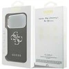 Guess PU Grained 4G Metal Logo dėklas skirtas Apple iPhone 17 Pro juodos spalvos