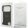 GUESS dėklas, skirtas IPHONE 17 Pro, suderinamas su MagSafe GUHMP17LPSAMSECK (PU W/ Peony Hot Stamp) juodas