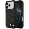 Dėklas BMW M Carbon Tricolor Line MagSafe Apple iPhone 17 Pro juodos spalvos