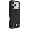 Dėklas BMW M Carbon Tricolor Line MagSafe Apple iPhone 17 Pro juodos spalvos