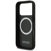 Dėklas BMW M Carbon Tricolor Line MagSafe Apple iPhone 17 Pro juodos spalvos