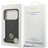 GUESS dėklas, skirtas IPHONE 17 Pro, suderinamas su MagSafe GUHMP17LP4GRMDEK (PU W/ 4G Strass Logo) juodas