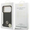 Dėklas Guess Grained Strass Logo MagSafe skirtas Apple iPhone 17 Pro juodos spalvos