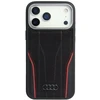 Dėklas Audi R8 Genuine Leather MagSafe Apple iPhone 17 Pro juodos spalvos-red