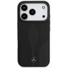 Dėklas Mercedes Leather The Move MagSafe skirtas Apple iPhone 17 Pro juodos spalvos
