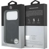 Mercedes Plain Smooth Leather MagSafe dėklas Apple iPhone 17 Pro juodos spalvos