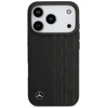 Mercedes Leather Laurel Leaves MagSafe dėklas skirtas Apple iPhone 17 Pro juodos spalvos