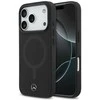 Mercedes Plain Smooth Leather MagSafe dėklas Apple iPhone 17 Pro juodos spalvos