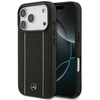 Mercedes Leather Star Pattern Stripes MagSafe dėklas Apple iPhone 17 Pro juodos spalvos