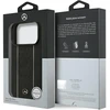 Mercedes Leather Star Pattern Stripes MagSafe dėklas Apple iPhone 17 Pro juodos spalvos