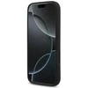 Telefono dėklas iPhone 17 Pro juodas silikoninis MagSafe Karl Lagerfeld