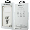 „Karl Lagerfeld“ silikoninis „Karl Sketch & Logo MagSafe“ dėklas, skirtas „iPhone 17 Pro“ – Baltas