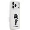 „Karl Lagerfeld“ silikoninis „Karl Sketch & Logo MagSafe“ dėklas, skirtas „iPhone 17 Pro“ – Baltas