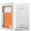 Guess PU Perforated 4G Logo MagSafe dėklas skirtas Apple iPhone 17 Pro oranžinės spalvos
