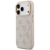 Guess PU odos 4G Gold Frame MagSafe dėklas skirtas iPhone 17 Pro rožinės spalvos